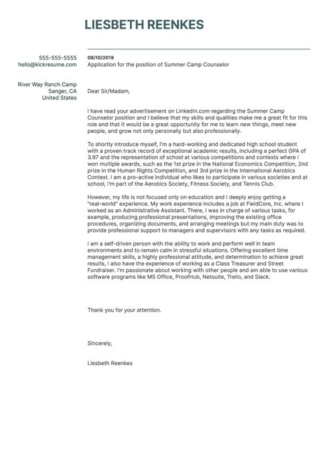Such letters are always used for official purposes; Application Letter Sample | Cover Letter