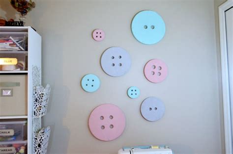 We daydream of a creative space complete with all the supplies we could ever want, displayed in a beautiful, yet functional way. DIY Button Wall Art {for a Sewing/Craft Room} - Create and ...
