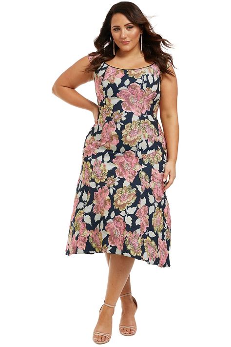 Beatrice Midi A Line Dress In Floral By Moss And Spy For Hire Glamcorner