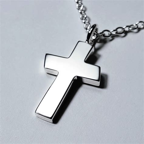 Large Sterling Silver Cross Necklace Pendant Sterling Silver Etsy