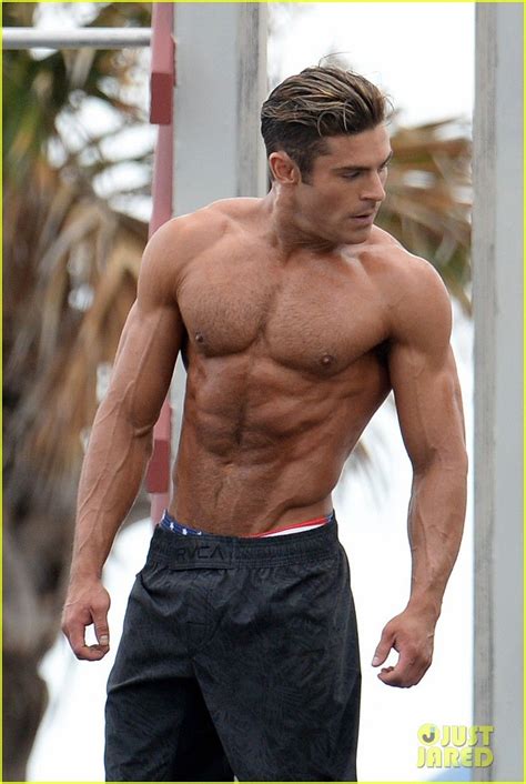 Zac Efron Abs Shirtless Obstacle Course Baywatch 23 Hunks 2 Zac