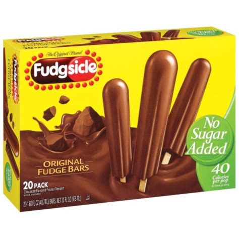 Food 4 Less Fudgsicle No Sugar Added Original Fudge Bars 20 Count 33