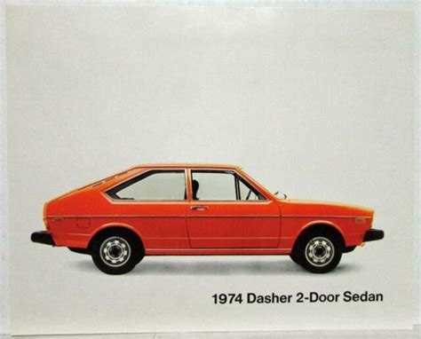 1974 Vw Dasher 2 Door Sedan Spec Sheet Ebay