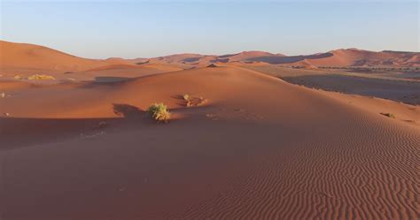4k Aerial View Of Endless Sand Dunes Of The Namib Desert Inside The