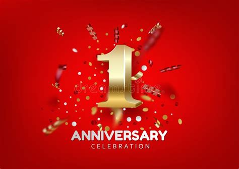 5° Aniversario Dorado Celebración Del Logo Con Anillo Y Cinta Stock De