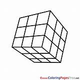 Cube Colouring Printable Rubik Coloring Rubiks Sheet Sheets Title sketch template
