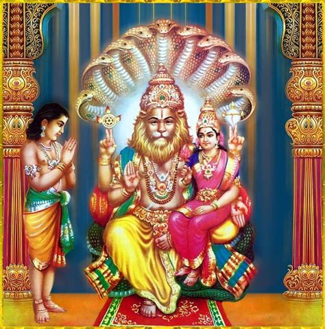 Śri Śri Laksmi Nrisimha And Prahlad Maharaj Lord Krishna Images Hindu