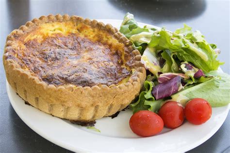 Quiche Lorraine Pastry With Salad Stock Photo Image Of Flaky Salad