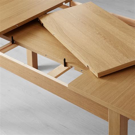 Bjursta Extendable Table Oak Veneer Length 180 Cm Ikea