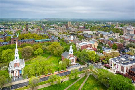 View Of The New Haven Green And Downtown In New Haven Connecticut