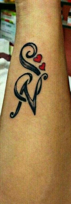 Tattoo Design Love Letter N Tattoo With Heart Viraltattoo
