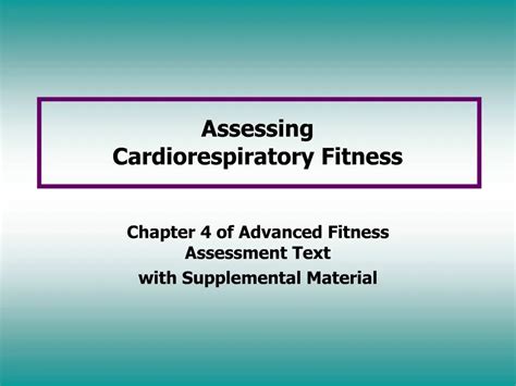 Ppt Assessing Cardiorespiratory Fitness Powerpoint Presentation Free Download Id949238