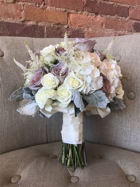 Vintage Lavender And White Bridal Bouquet Ten Point Floral Design