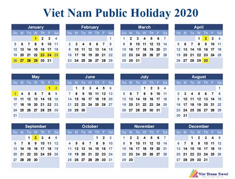 Vietnam Public Holiday 2020 Viet Dream Travel