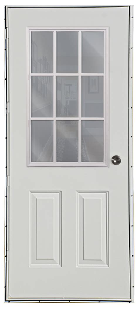 Buy Online Six Panel Steel Out Swing Door With 9 Lite Window American
