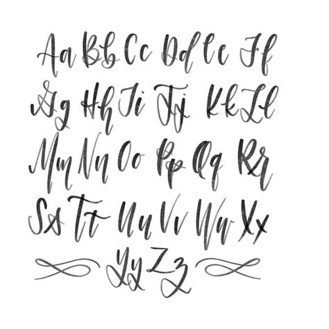 Image Result For Modern Calligraphy Embellishments Lettering Alphabet