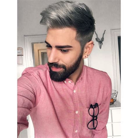 Men's hair dyes are in! Pin by Dat Tran on Fashgasm | Men hair color, Grey hair ...