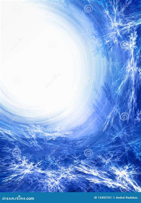 Blue Ice Fractal Background Stock Illustration Illustration Of