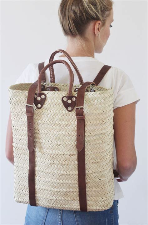 The Casablanca Backpack Bags Straw Tote Beach Gear