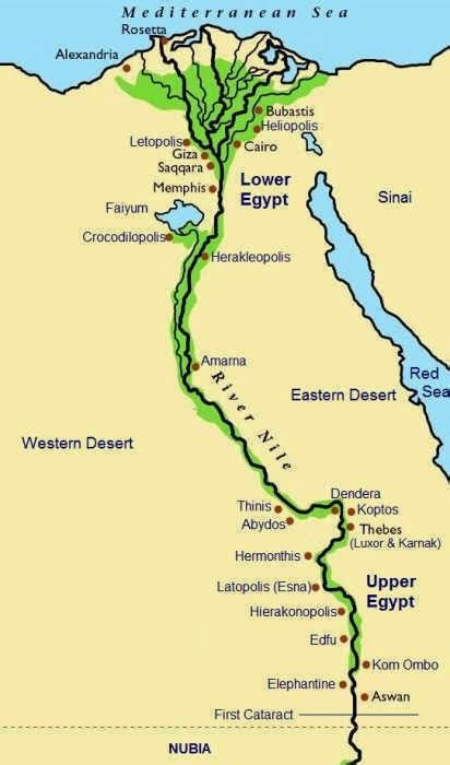 Ancient Egypt Geography Map Of Ancient Egypt