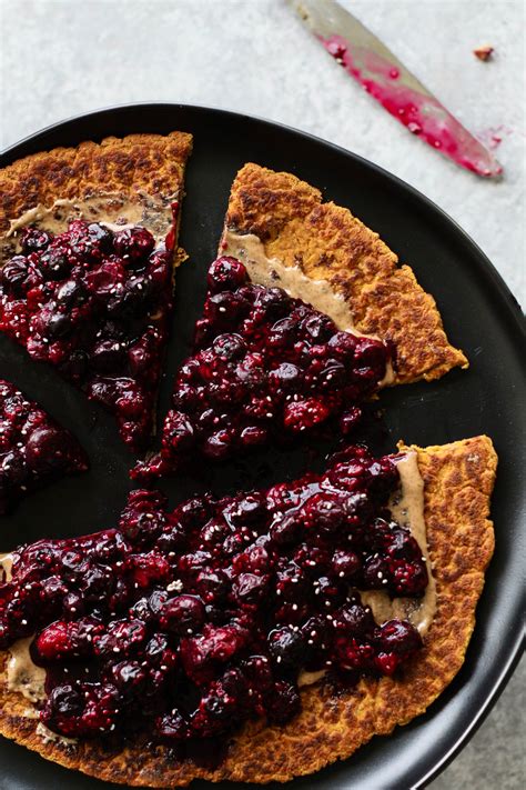 Peanut Butter And Jelly Protein Pancake Pizza Flora And Vino