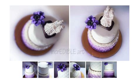 Purple Haze A Purple Ombre Frilled Wedding Cake With Cakesdecor