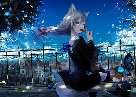 Animal Ears Boots Building Butterfly City Clouds Dress Food Gray Hair