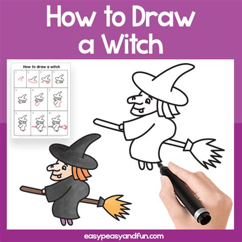 How To Draw A Witch Step By Step Drawing Tutorial Vik News