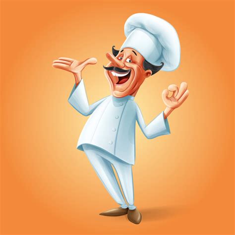 Tv chef cartoon 1 of 54. Cartoon funny chef vector material free download