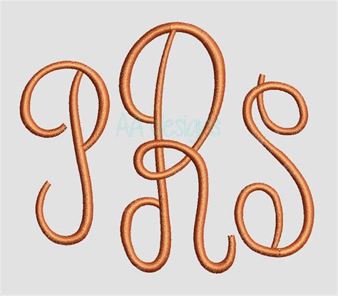 Curly Monogram Embroidery Digital Font Embroidery Font Full Etsy