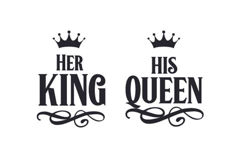 Her King His Queen Archivo De Corte Svg Por Creative Fabrica Crafts