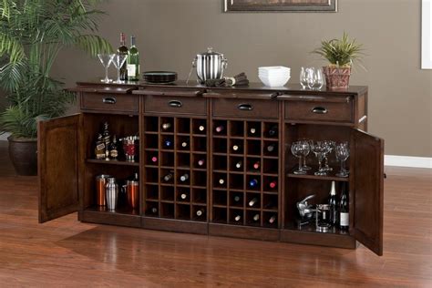 Natalia Bar Cabinet With Wine Storage Decoración De Bar De Casa