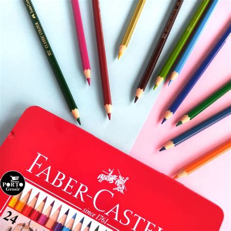 Jual Faber Castell 24 Long Classic Colour Pencils Tin Case Pensil Warna