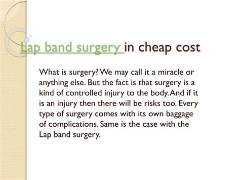Ppt Lap Band Surgery In Cheap Cost Powerpoint Presentation Free