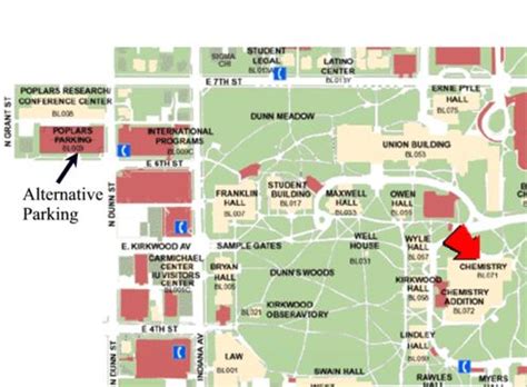 Indiana University Bloomington Campus Map Anichart Winter 2024
