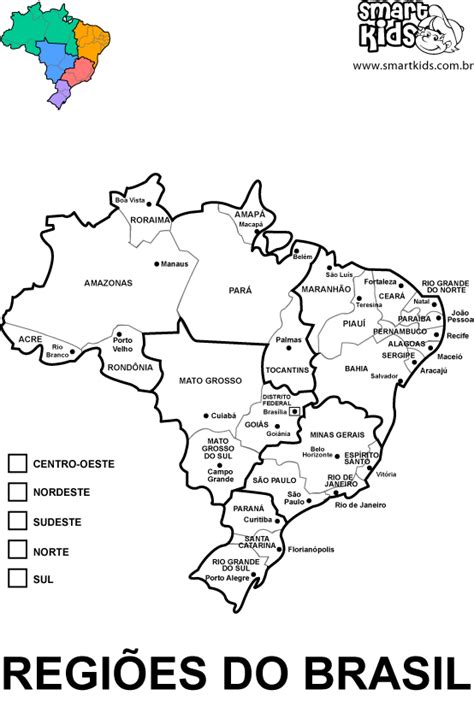 Mapa Do Brasil Para Colorir E Imprimir Muito F Cil Colorir E Pintar