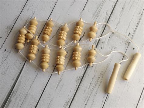 Back Massage Tool Wooden Massager On Rope Wooden Hand Held Etsy