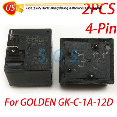 2 pcs power relay for golden gk c 1a 12d 12vdc 4pins 40a 277vac free shipping ebay