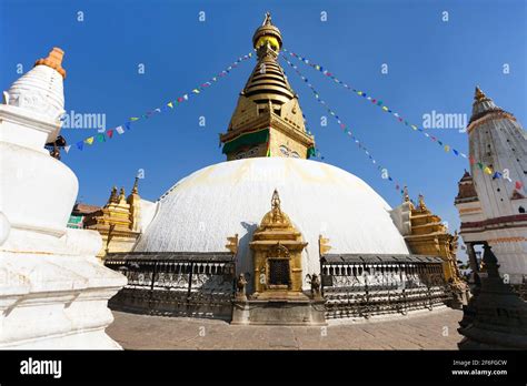 Swayambhunath Stupa Kathmandu Nepal Stock Photo Alamy