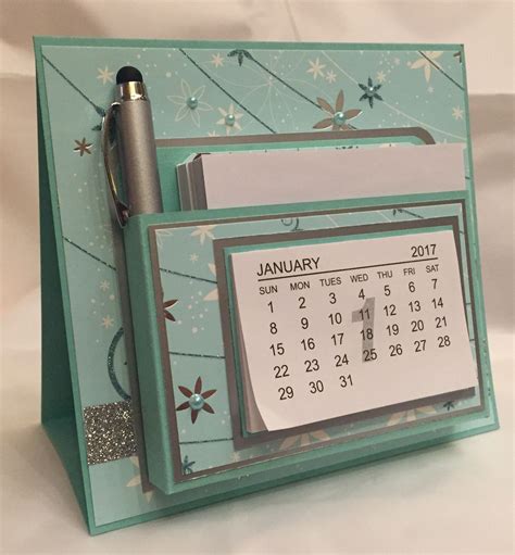 Ein Tischkalender Mit Notizzetteln Und Stift Stampin Up Melanie