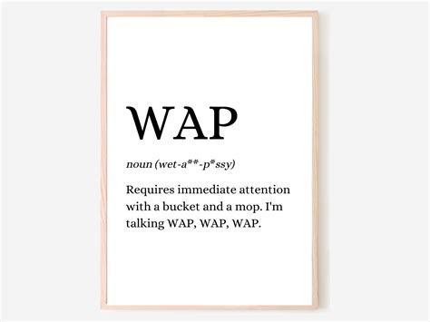 Wap Definition Print Funny Humour Quote Print Dictionary Etsy