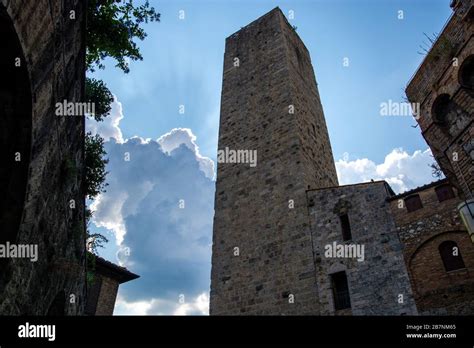 san gimignano is a small walled medieval hill town in the province of siena tuscany italy