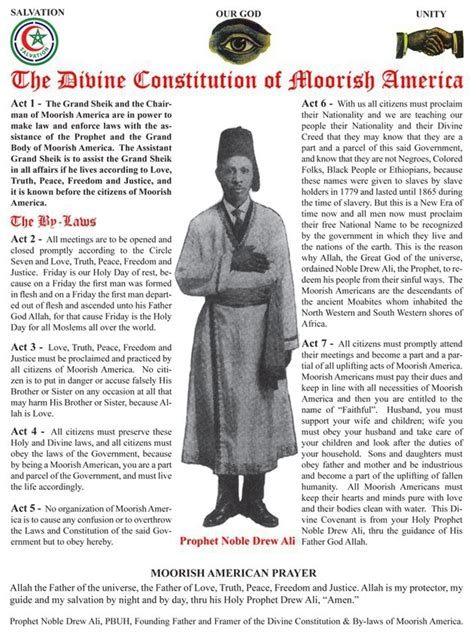 The Divine Constitution Of Moorish America Moorish Science Moorish