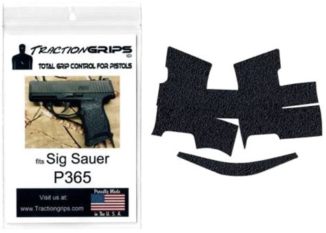 Tractiongrips Rubber Grip Tape Overlay For Sig Sauer P365 P 365 Black
