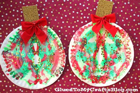 Paper Plate And Paint Splat Christmas Ornaments Kid Craft