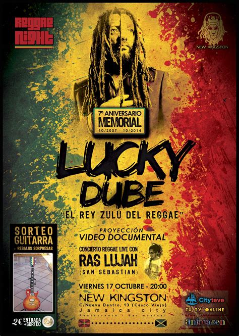 Diseño Cartel Lucky Dube Memorial Lucky Dube Rastafari Art Lucky