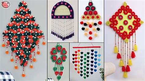 10 Wall Hanging Ideas Woolen Craft Handmade Things Youtube