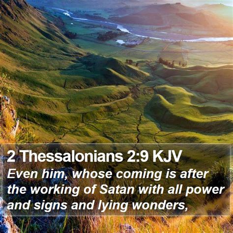 2 Thessalonians 29 Kjv Even Him Whose Coming Is After The Working Of