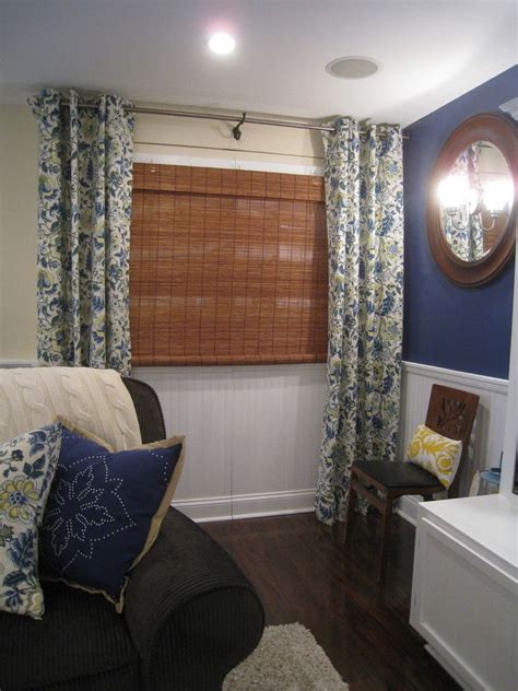 Therefore the effect of blackout draperies for windows is best seen in daylight, and with proper indoor light positioning, it can look alluring even at night with the room interior. basement-window-curtains-Basement-Traditional-with-air ...