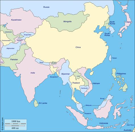 South And East Asia Free Map Free Blank Map Free Outline Map Free